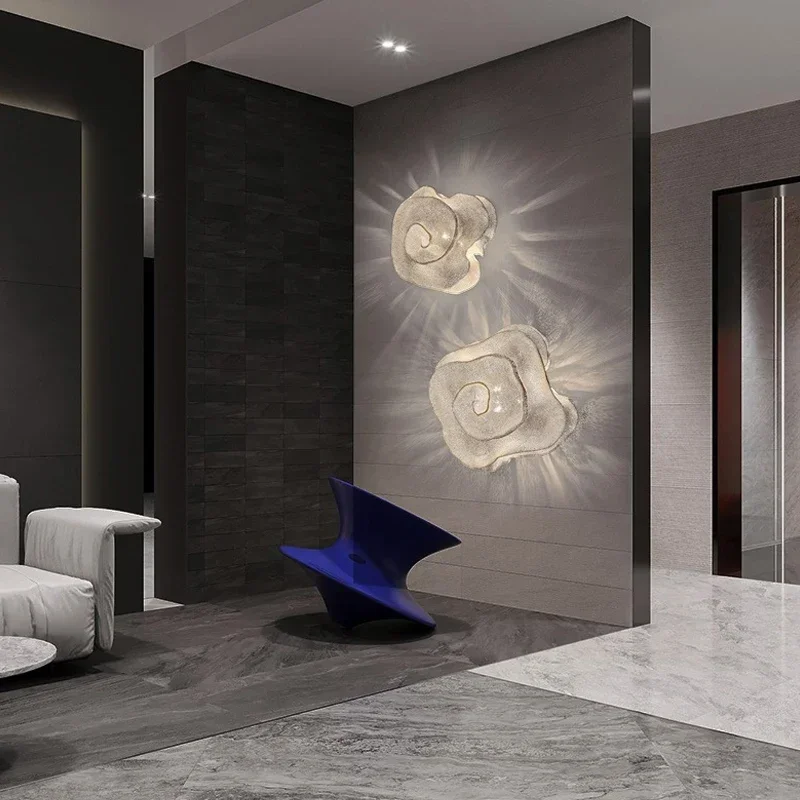 

Contemporary Wall Lamp Fashionable Art Living Room Bedroom Creative Tulip Flowers LED Decoration Light