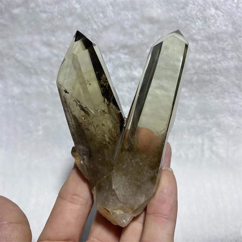 High Quality Natural Crystal Citrine Healing Obelisk Yellow Quartz Wand Ornament for Home Decor Spiritual Energy Gift Stone