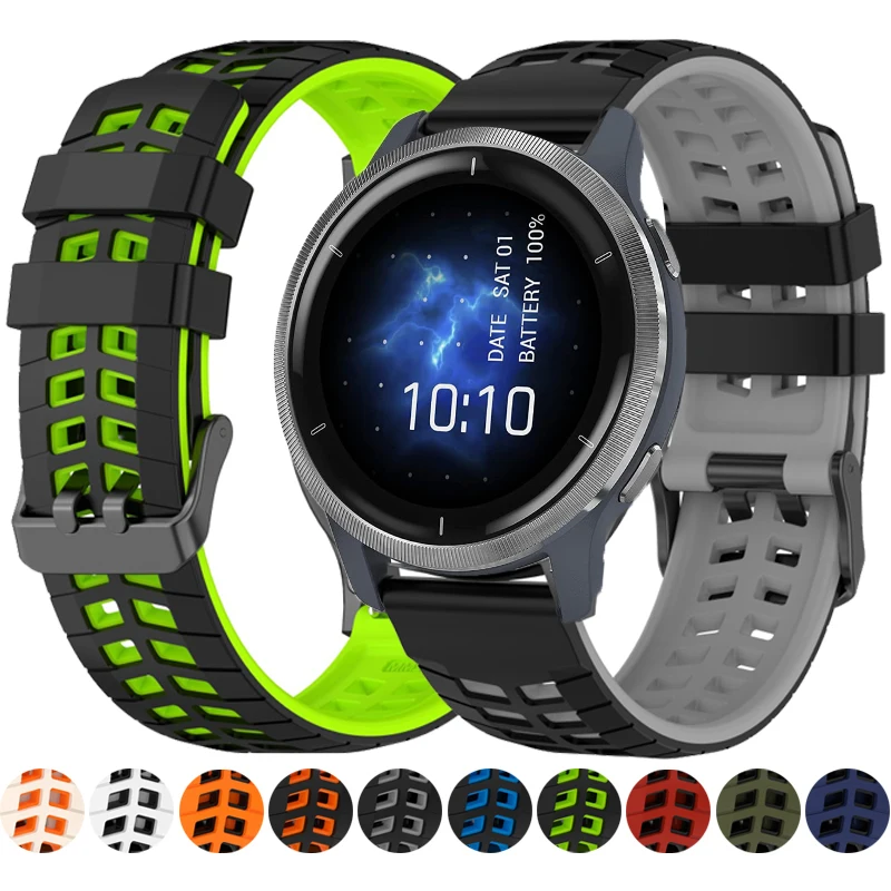 20mm 22mm Silikonarmband für Garmin Vivoactive 3 4 5 6 Uhrenband Venu 3 2 SQ Forerunner 970 645 245 255 265 168 165 Armband