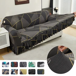 geometric printed sofa skirt cover sofa protector stretch slipcover for 1/2/3/4 seat couch cover corver sofa cover