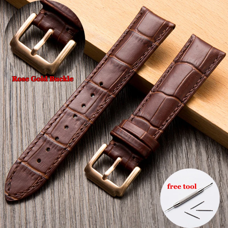 Genuine Leather Watch Strap 12/13/14/15/16/17mm Watchband with Box Bracelet 18mm 20mm 21mm 22mm 23mm 24mm Wrist Band Accessories