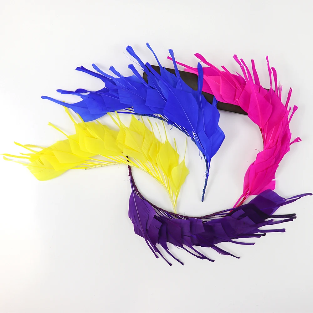 Feather Flower Natural Goose Feather Dyed Colorful Plumas Jewelry Party Headdress Accessory Crafts Feathers DIY Decoration