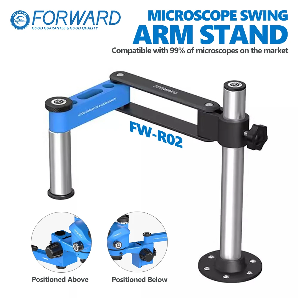 

FORWARD FW-R02 складная подставка для микроскопа с поворотным рычагом диаметром 32 мм для ремонта электроники телефона, поддержка микроскопа, инструмент с поворотным рычагом