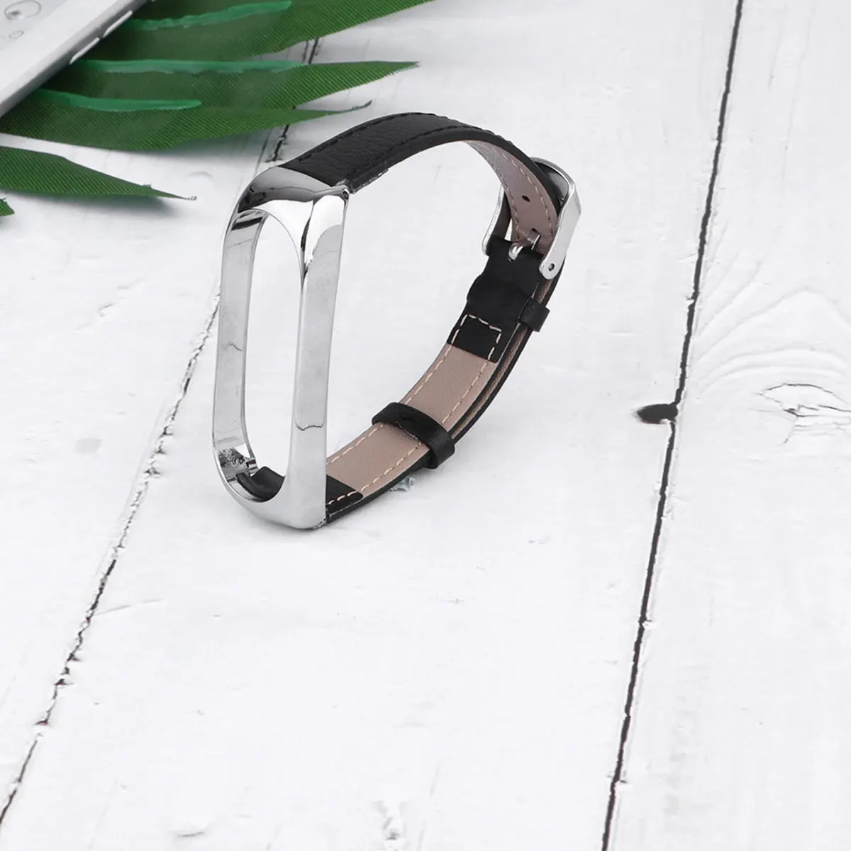 

Alloy Wrist Replacement Cowhide Watch For Mi Durable Ergonomic Design Seamless Stitching Smooth Texture Simple Ideal Gift Men