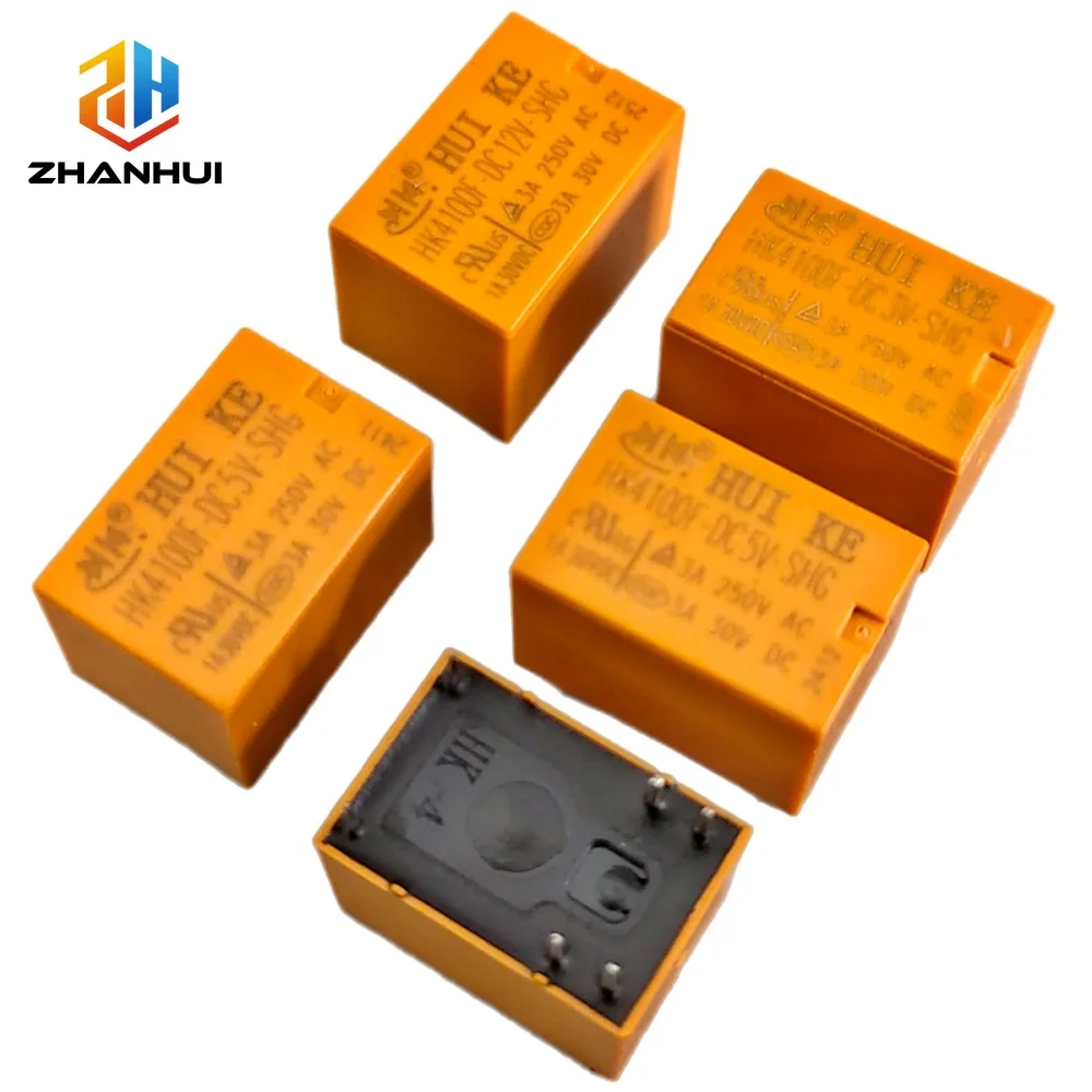 5Pcs Relay HK4100F-DC12V-SHG HK4100F-DC5V-SHG 6 pin 3A 3V / 5V / 9V / 12V / 24V HK4100F-DC24V-SHG HK4100F-DC3V-SHG