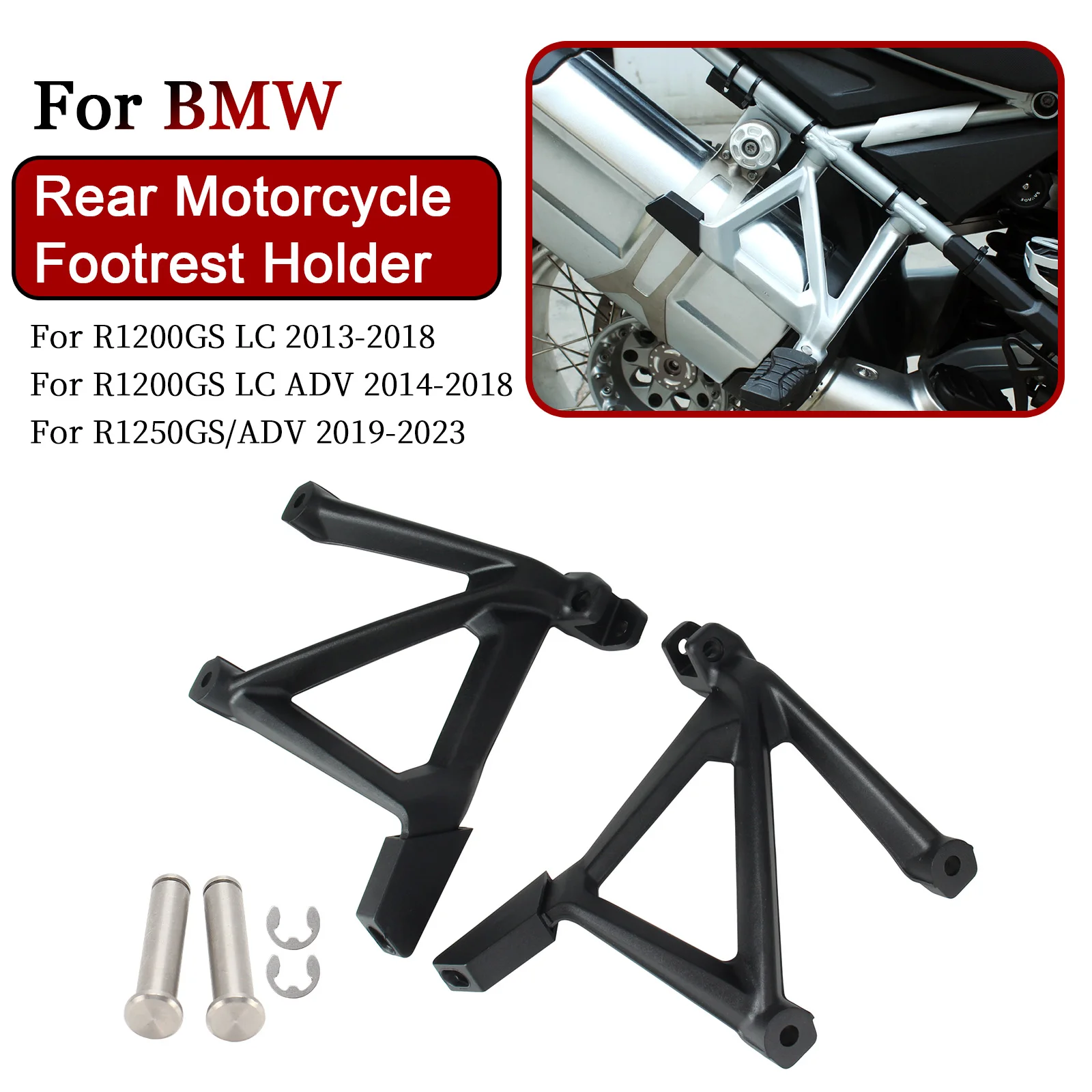 

Passenger Footpeg Holder Rear Foot Pegs Assembly Footrest Brackets For BMW R1 200 GS LC/R1200GS LC ADV R 1250 GS/R1250GS ADV