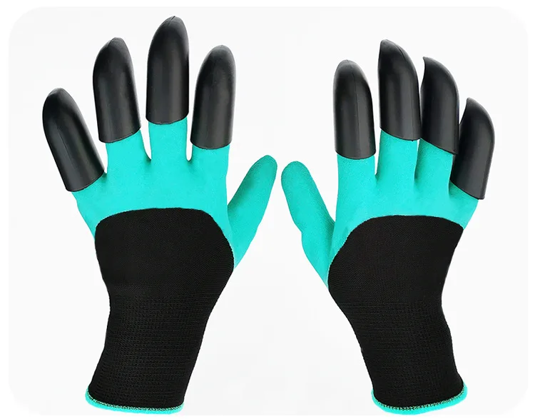 Wasserdichte Gartenarbeitshandschuhe mit Krallen, Langlebige Latexbeschichtete Handschuhe für Blumen- und Gemüsegärtnerei – Detail 3