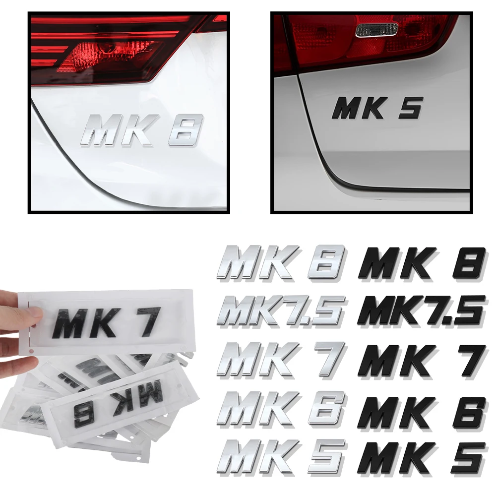 

Car ABS Logo Rear Trunk Letters Logo Decoration Emblem Sticker For Volkswagen VW Golf 5 6 Golf 7 7.5 8 MK5 MK6 MK7 MK7.5 MK8