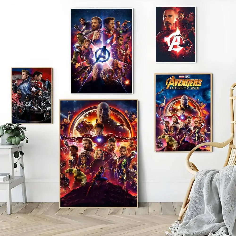 A-المنتقمون إنفينيتي الحرب الفيلم المشارك جدار الفن الطباعة مقاوم للماء غرفة المعيشة المنزلي غرفة نوم بار ديكور جمالي