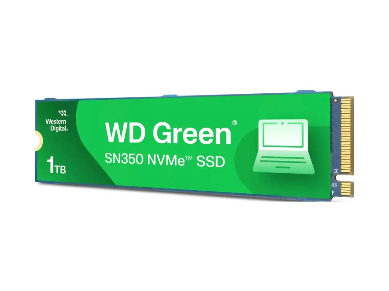 WD  Green™ SN350 NVMe™ 1TB SSD - M.2 2280 Internal - PCI Express NVMe™ (PCI Express NVMe 3.0 x4) - 2400 MB/s Maximum Read Transfer Rate   WDS100T2G0C-00CDH0