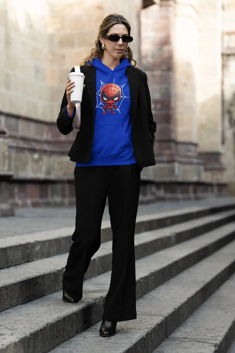 치비 스파이더맨 후드티 마블 스파이더맨 스웨터 후드 스웨터 스웨트셔츠 귀여운 카와이 후드티 편안한 후드티 훌륭한 선물