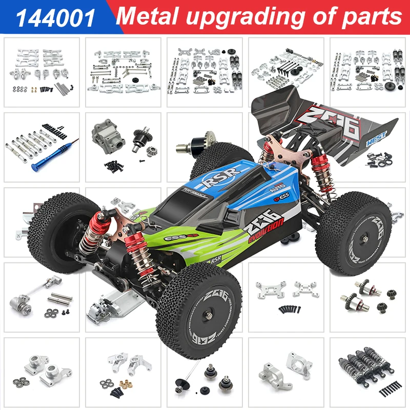 

Suitable for WLToys 1:12 1:14 1:18 RC Car Accessories 124016 124017 124018 124019 144001 A959 and Other Metal Upgrade Wheels