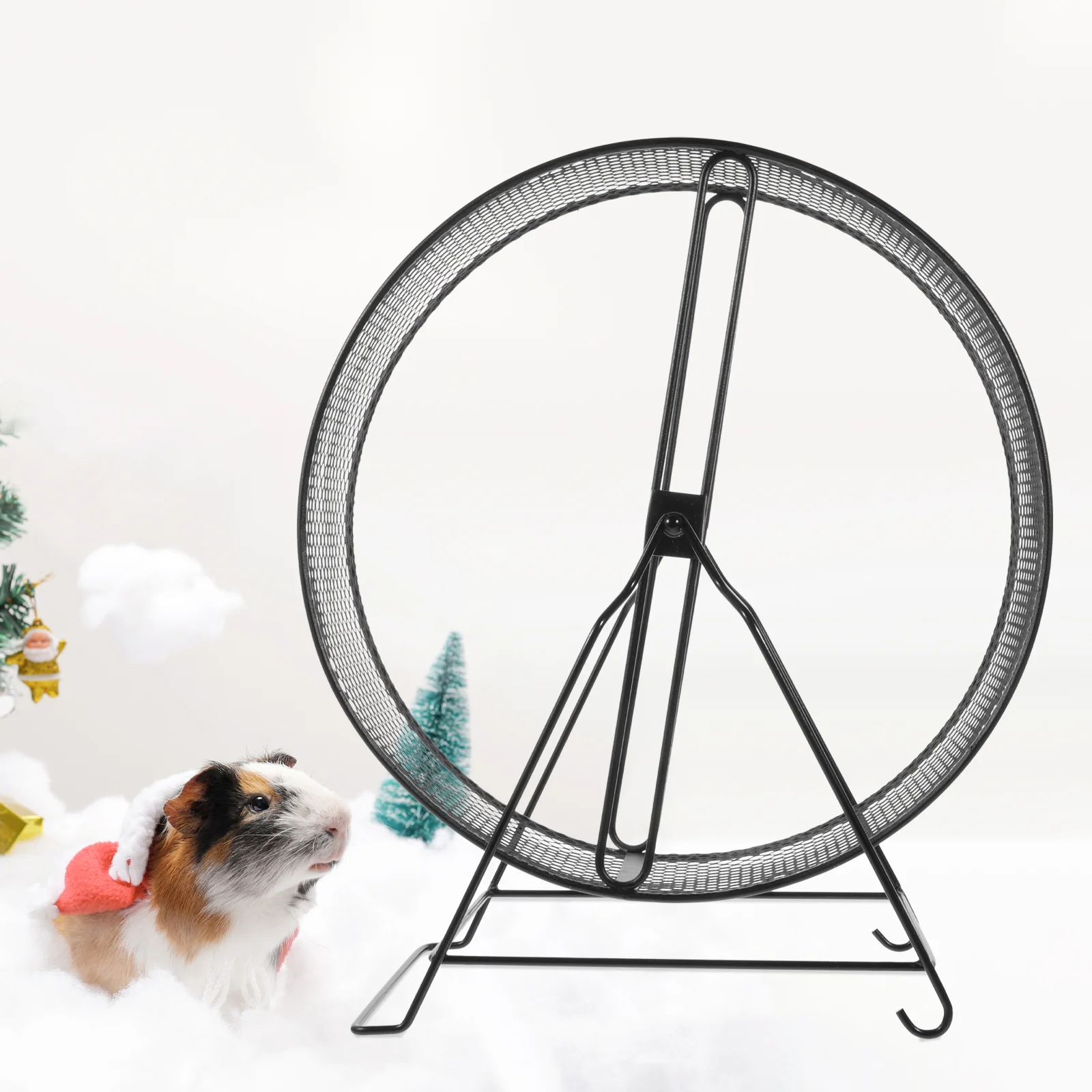 Exercise Wheel Cat Hamster Running Large Baby Playpen Kid Toys Plaything White Iron