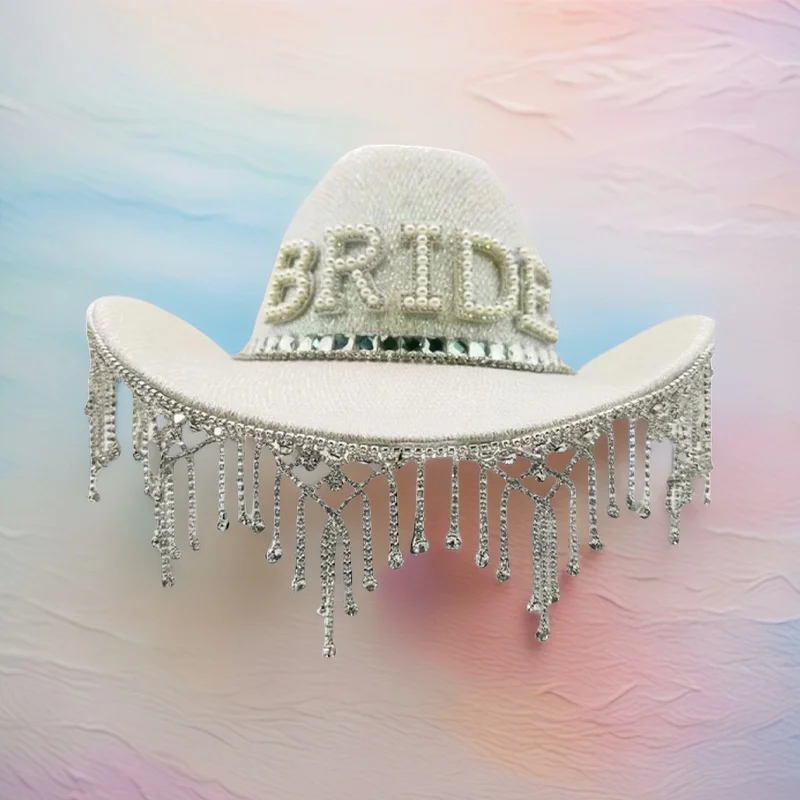 HongLuan Glitterkostuumhoed Volwassene & Cowboyhoeden Strass voor dames, Cowboy Cosplay Vrouwelijke accessoires & Cowgirl Cap