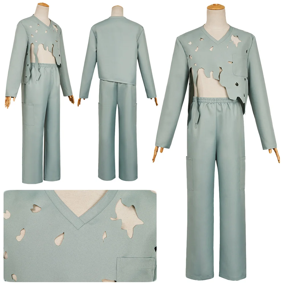 

Sentry Cosplay Green Sleepwear Costume Movie Bolts of Thunder Disguise Roleplay Uniform Sleepsuits Men Halloween Carnival Suits