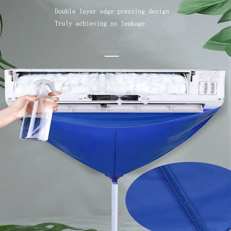 Wall‑mounted AC Cleaning Cover Waterproof Water Receiving Bag With 2m Hose For Household Air Conditioner Washing