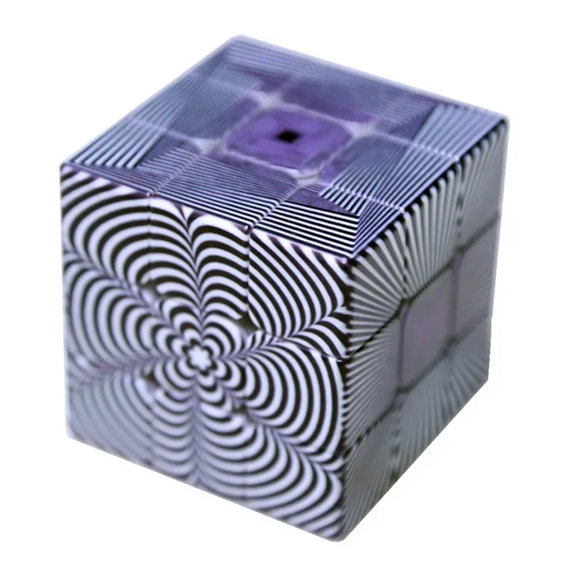 Cubo mágico de efecto de ilusión óptica para niños, rompecabezas de velocidad profesional, juguetes Fidget, regalo, Mazes, 3x3x3