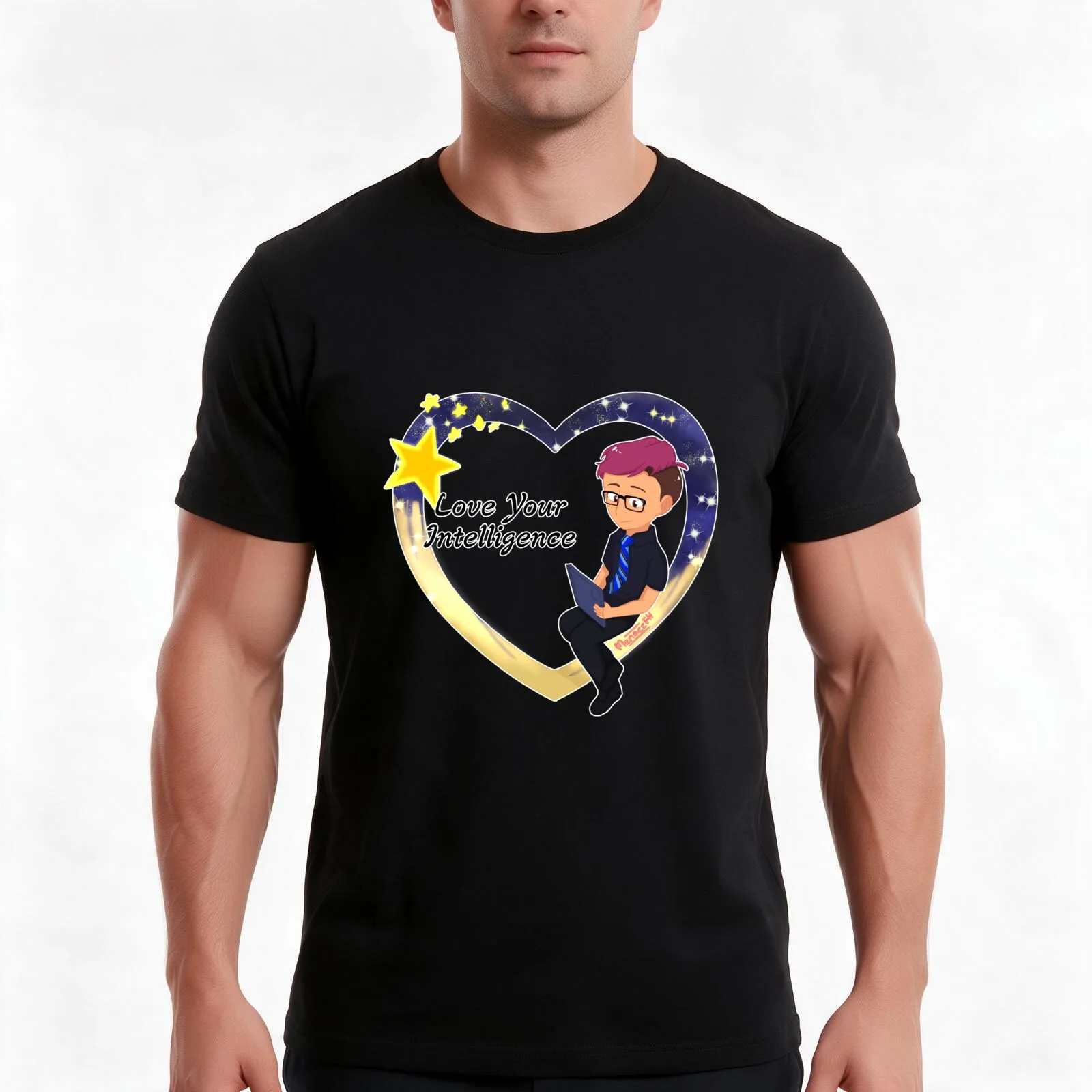 Sanders Sides Heart - Logan Sanders T-Shirt, Summer Casual Cotton Tee, Oversized Streetwear Tops, Vintage Graphic Print