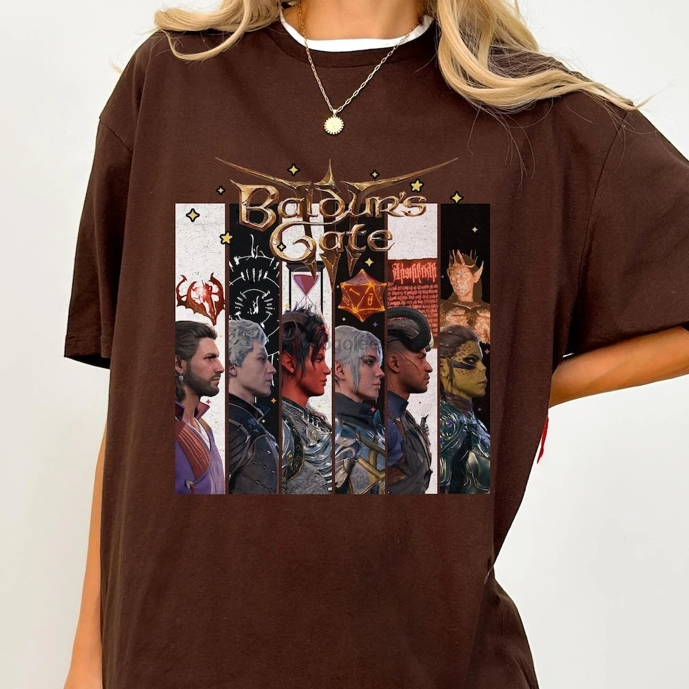 Baldurs Gate 3 BG3 T-shirt BG3 Gale BG3 Astarion BG3 Karlach BG3 Shadowheart BG3 Wyll BG3 Laezel BG3 Merch Baldurs Gate 3 Shirt