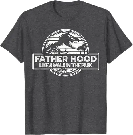 Vaterschaft ist wie ein Spaziergang im Park Retro Dinosaurier Papa T-Shirt Y2k Herrenmode Vatertag Ehemann Papa Geschenk Neuheit T-Shirt Tops – Detail 6