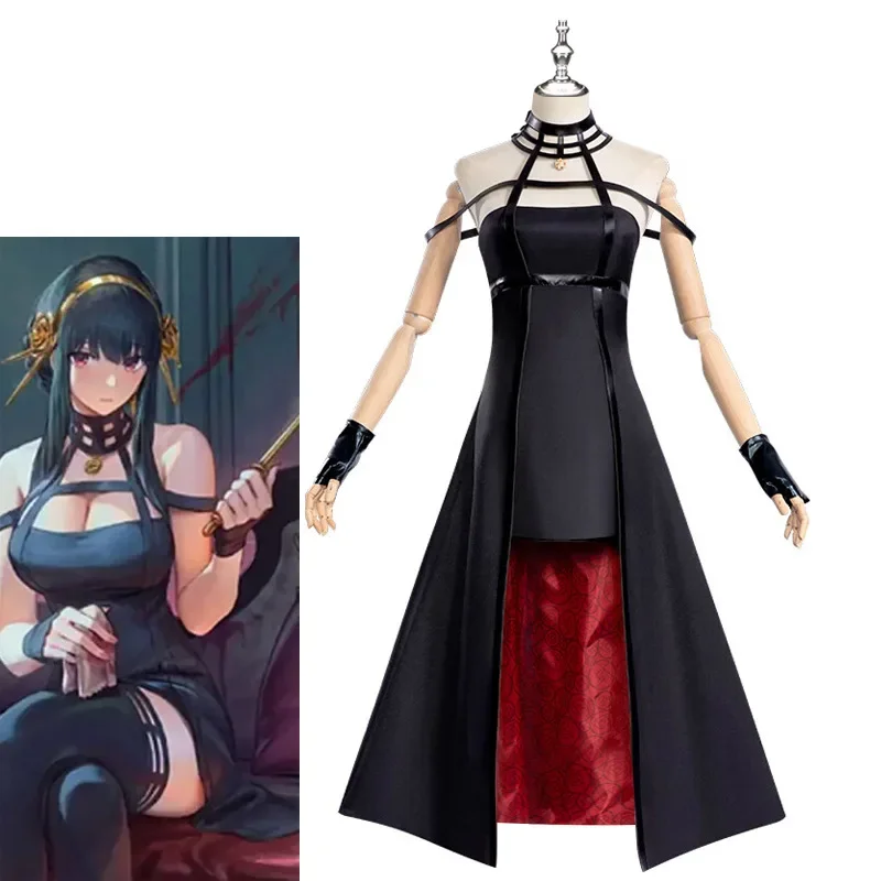 MN1 Yor Forger Cosplay Elastic Kits Low Together Full for Comic Con, Bottles, Tolls, Earrings, Wig High 8/yG