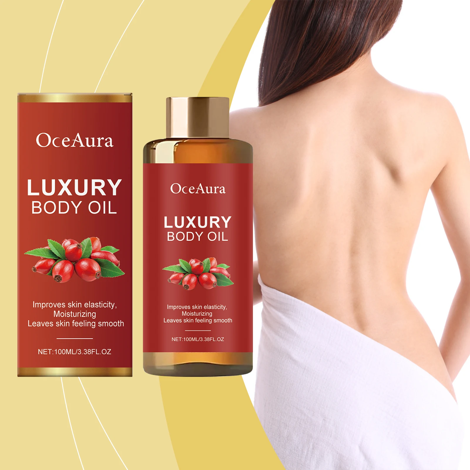 Oceaura Moisturizing Body Care Oil Nourishing And Improves Skin Elasticity Tightening Skin Soothes Muscles Daily Care Oil
