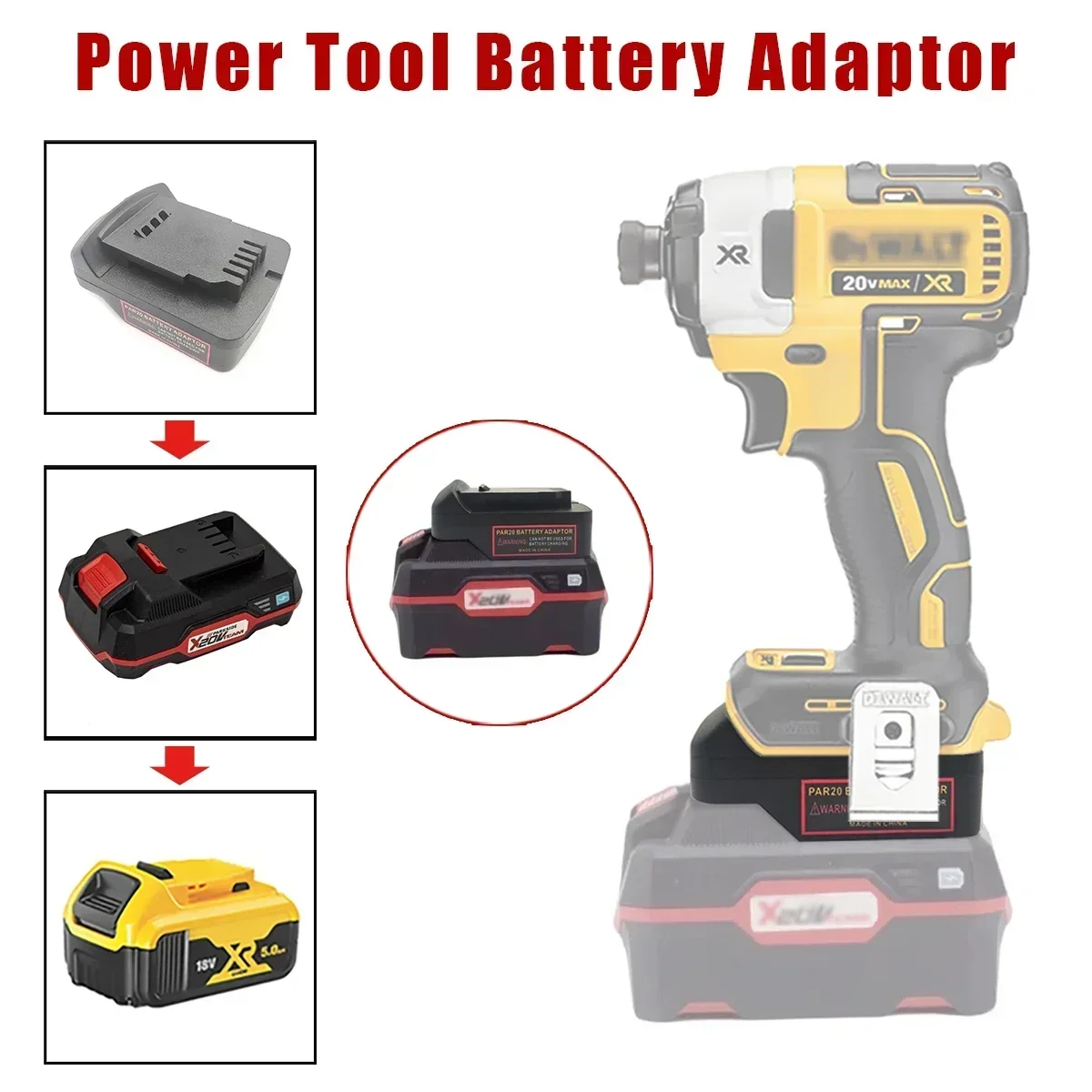 For Parkside 20V Lithium Batteries Converting To for Dewalt DCB Series 18V/20V Lithium Battery Power Tools Drill Battery Adapter