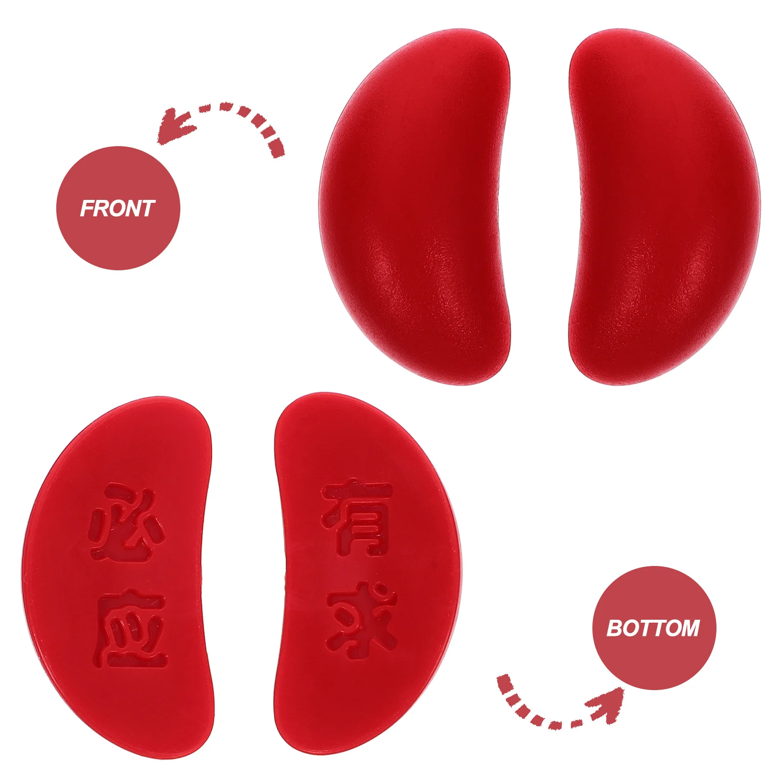 2쌍의 신성한 괄사컵 미니 나무 점술컵 중국 점술 풍수 도구 영적 축복 의식 사원용