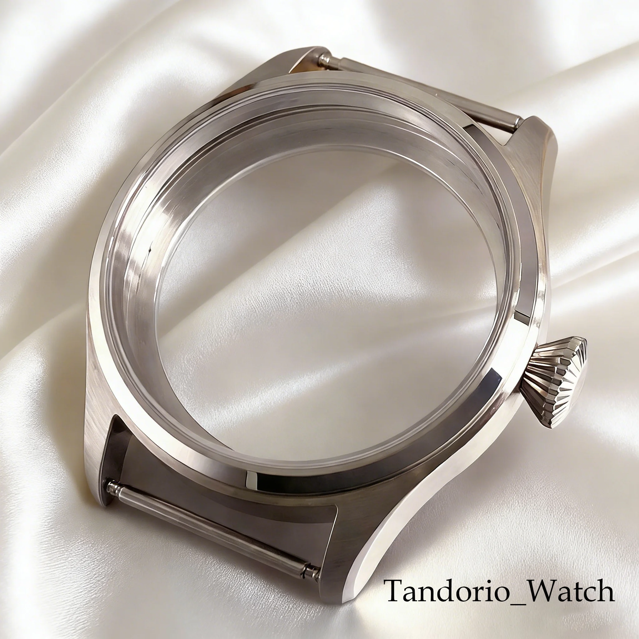 

New 42mm Sapphire Glass Men Watch Case For ETA 6497 6498 ST3600 ST3620 Mechanical Movement Watch Accessories Fit 34.7-37mm dials