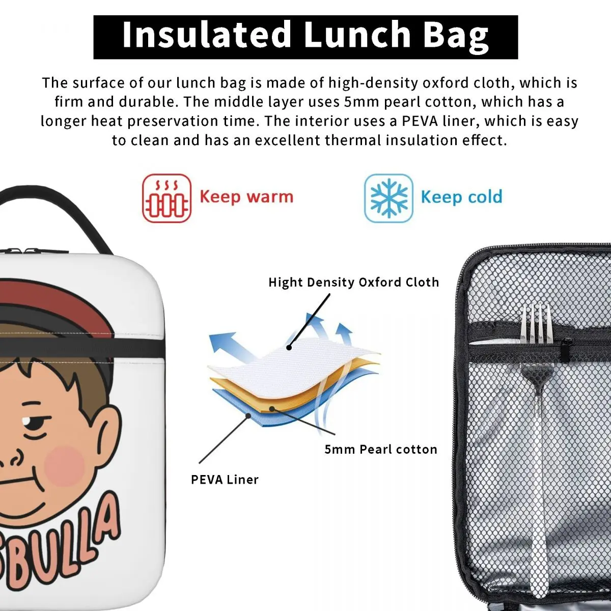 Insulated Lunch Tote Bag Hasbulla Meme Accessories Lunch Container Unique Design Thermal Cooler Bento Box For Work