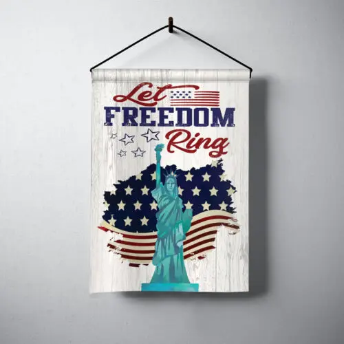 Let Freedom Ring Double Sided Flag, American Statue Of Liberty Flag LLK ZZU hhz