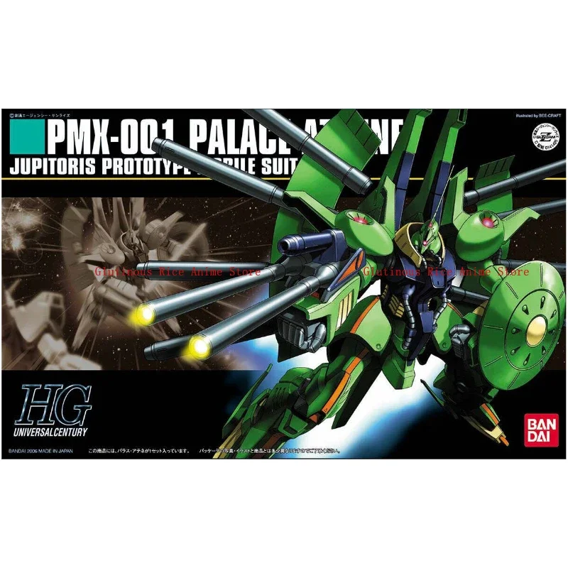 

In stock Bandai HGUC 1:144 060 PMX-001 Pallas Athena Gundam Mecha figure Action doll Trendy toys collect Holiday Gifts