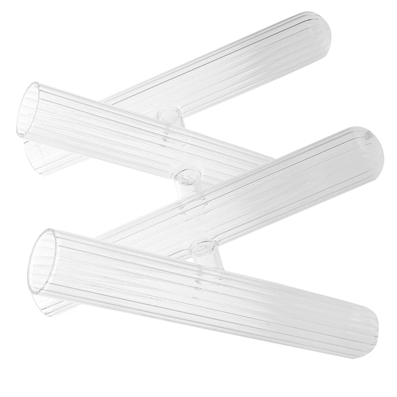 

Set of Four Glass Test Tube Vases Clear Decorative Propagation Tubes Hydroponic Plant Holder Table Centerpiece Flower Display