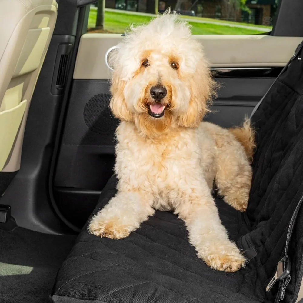 

Durable Waterproof Quilted Seat Cover for Backseat Protection with Easy Seatbelt Access