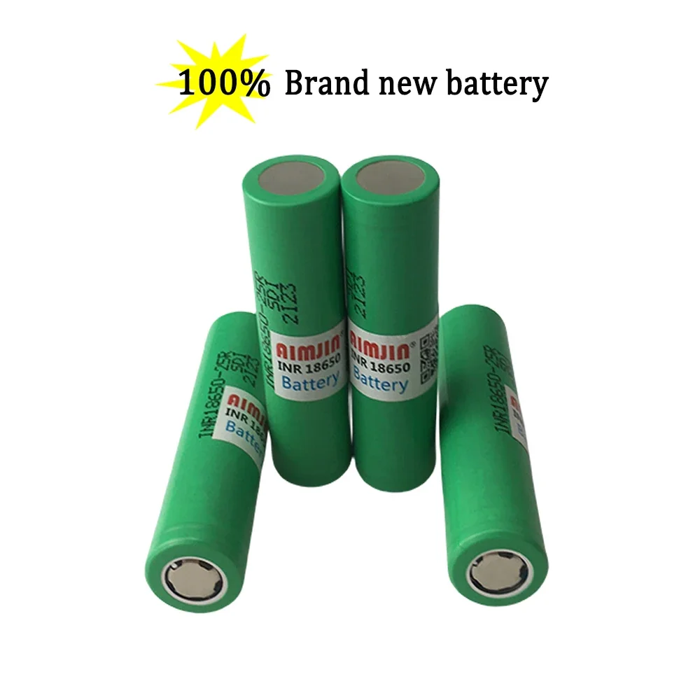 3.7V 2500mAh 18650 25R Rechargeable Li-ion Battery For Our Toy Tool Flashlight Battery