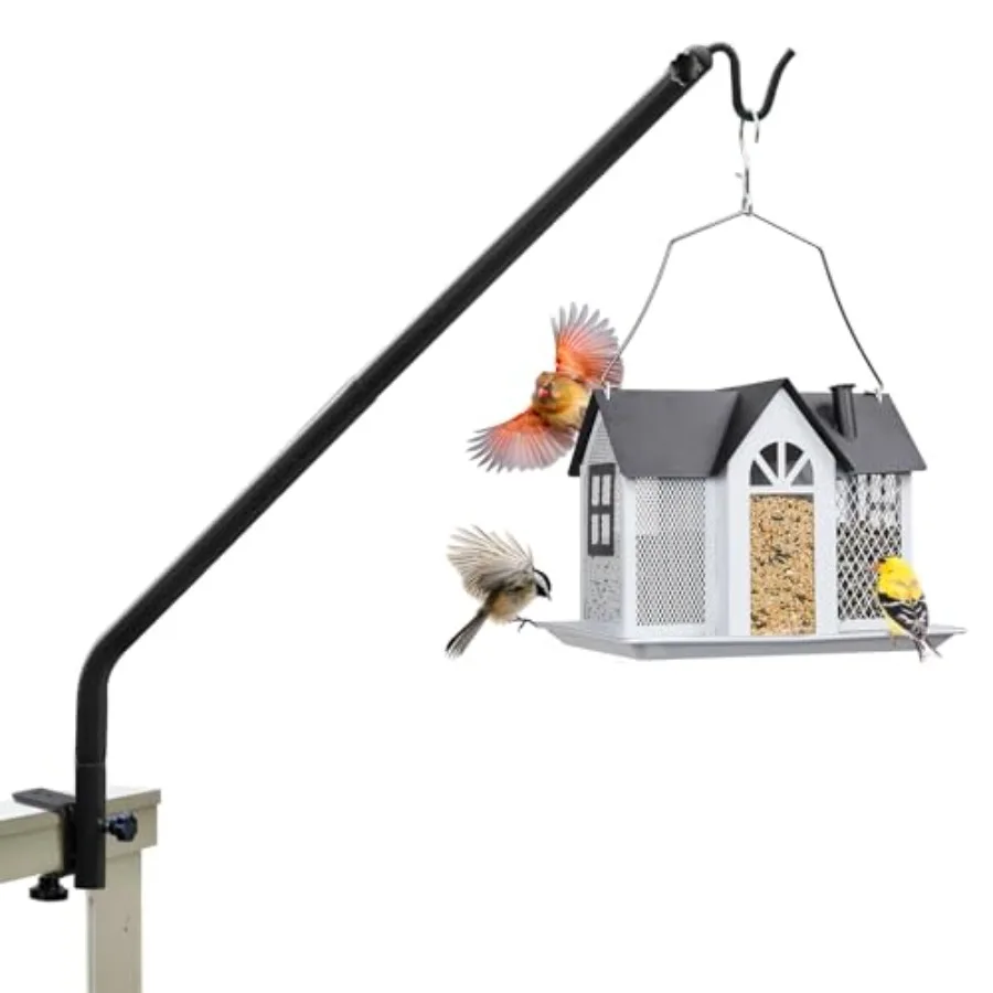 

【Spot goods】Heavy Duty Deck Hook 27"-39" Adjustable Metal Deck Railing Hooks for Hanging Bird Feeders Planters Suet Baskets Lan