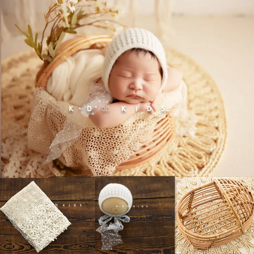 New props from the cinema newborn tassel blanket baby full moon photography props children\'s photography clothing 신생아