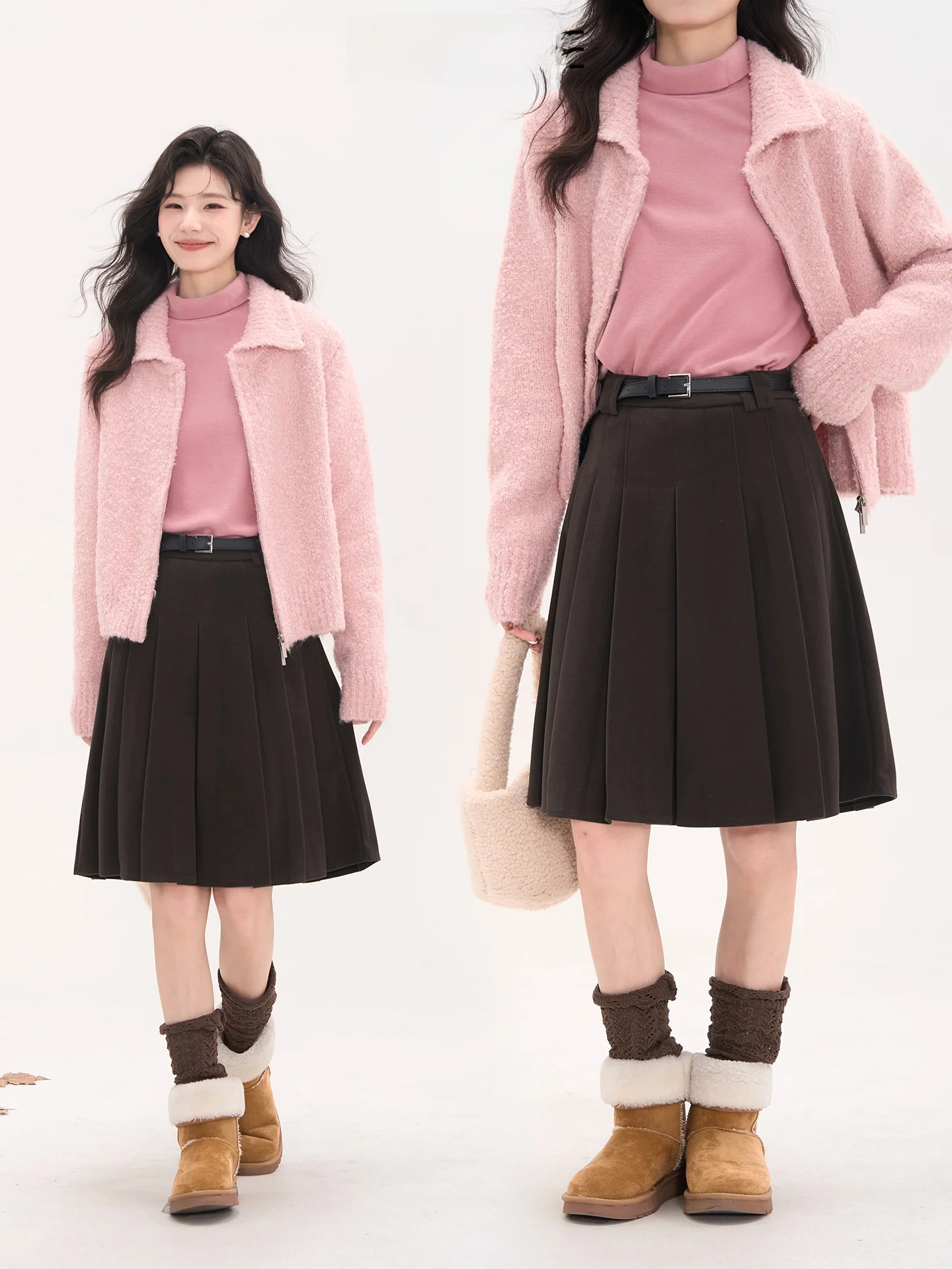 

Юбка миди Heme с высокой талией, А-силуэт, шерстяная, в клетку, универсальная, из полиэстера, с бантом, для повседневного использования