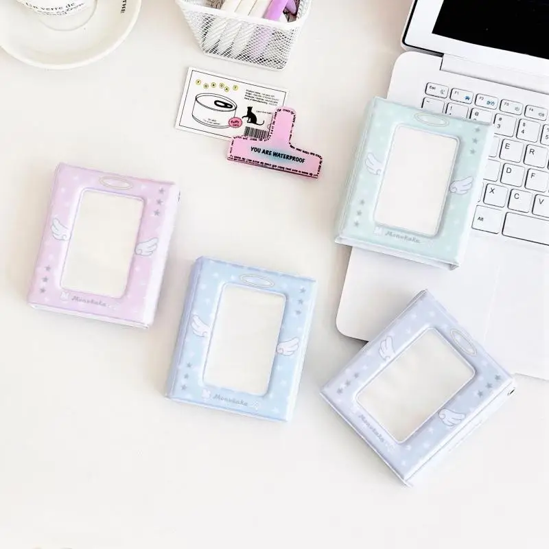 Cartoon 40 Pockets Angel Wings Photo Card Pouch Style Album For 2.3x3.9 Inch Mini Handy Name Card Star Album With Button