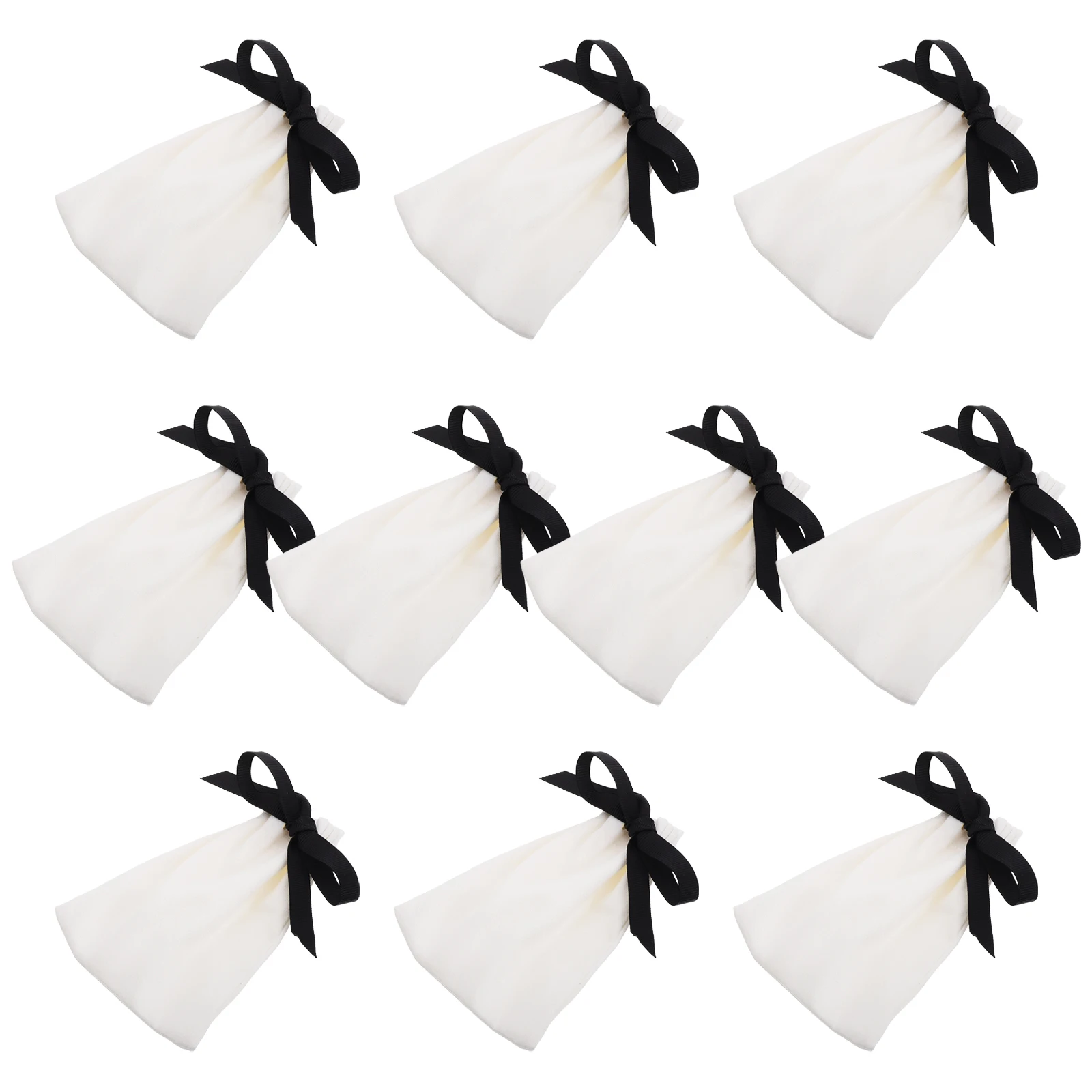 

10 Pcs Drawstring Jewelry Bag Cloth Wedding Pouches Flannel Present Bags Storage