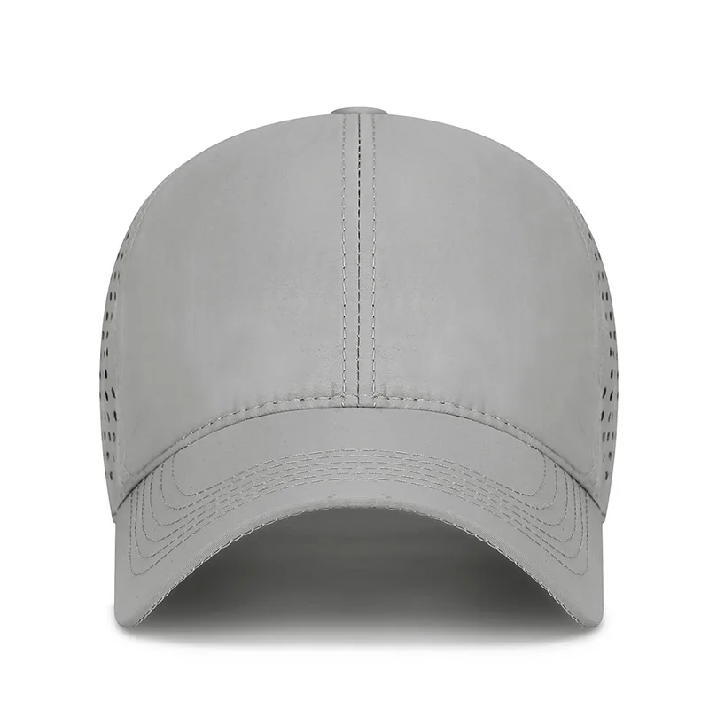 Leichte Wander-Sonnenkappe für Männer und Frauen, schnelltrocknend, mit Laser-Lochmuster, atmungsaktiv, Outdoor-Baseballkappe – Detail 8