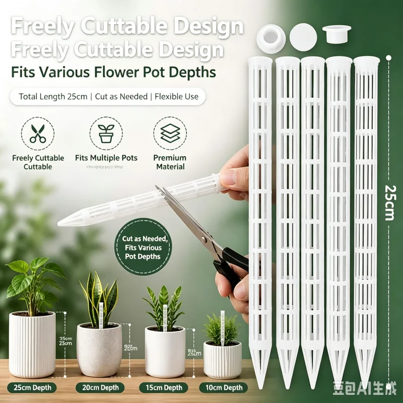 20/10Pcs Plant Aeration Tubes Pots -Root Rot Prevention Prevent Overwatering Breather Pipe for Gardening Tools