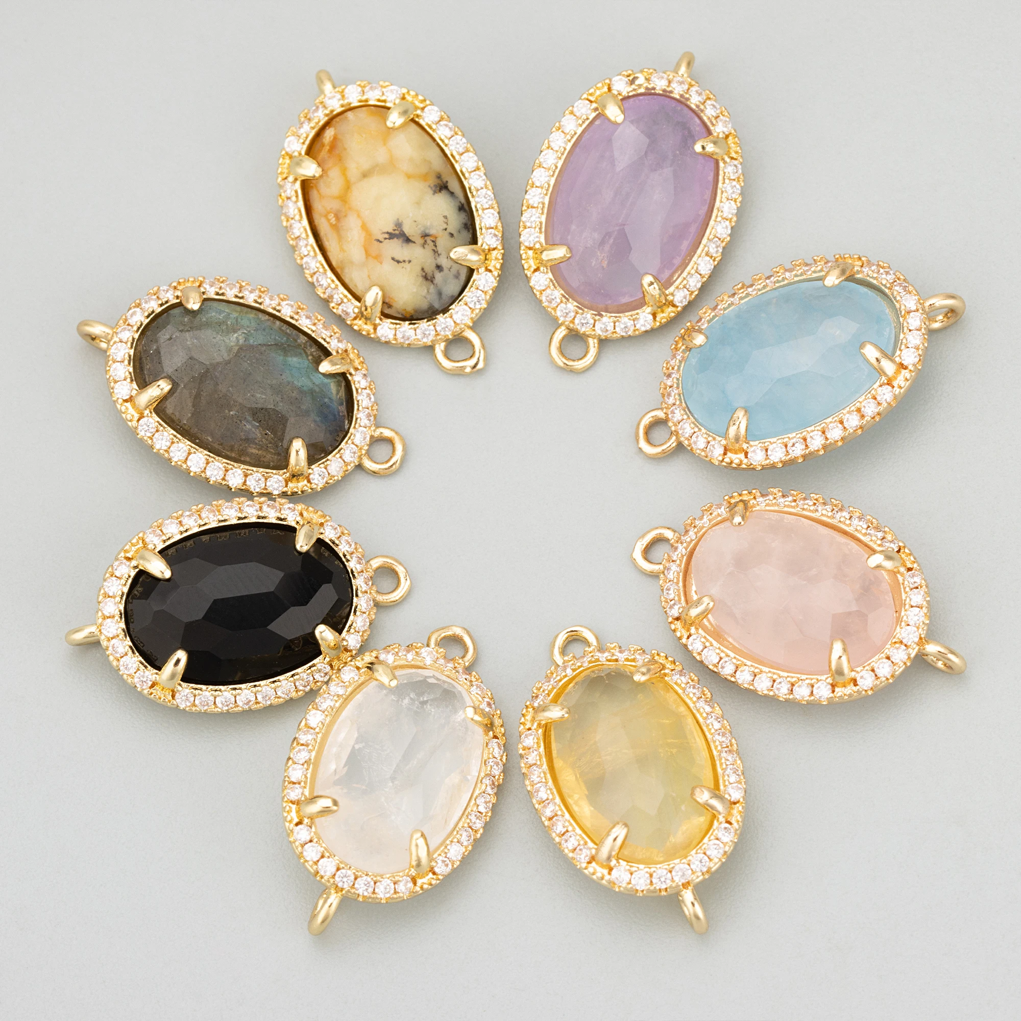 GUFEATHER MD81,jewelry accessories,18k gold plated,copper,natural stone,jewelry making,hand made,charms,diy pendants,4pcs/lot