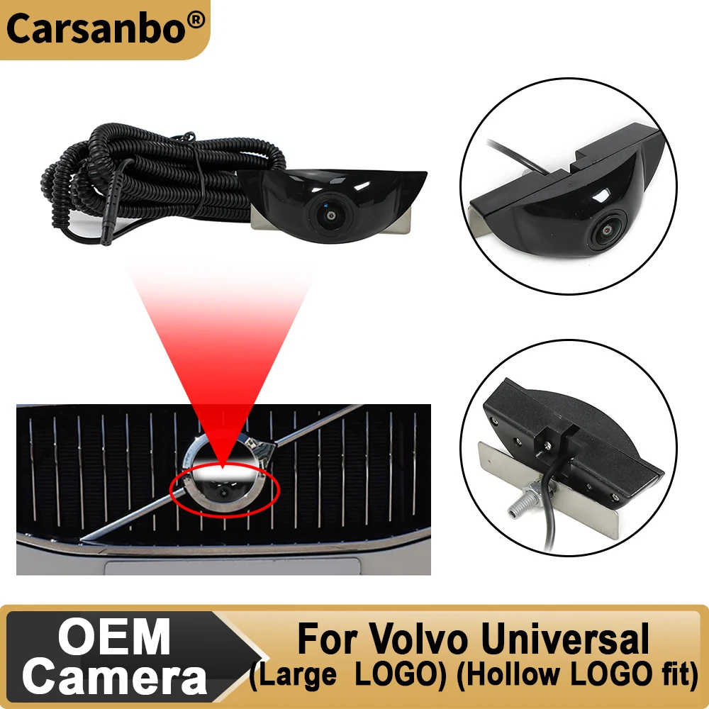 

OEM-камера для маленьких девочек AHD 1080P 150 ° Автомобильная камера с логотипом переднего вида для Volvo, универсальный объектив ночного видения «рыбий глаз», мониторинг парковки