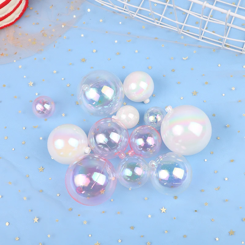 

4pcs/set Colorful Clear Balls Cake Toppers Balls Cupcake Cake Insert Topper For Wedding Birthday Party Decors