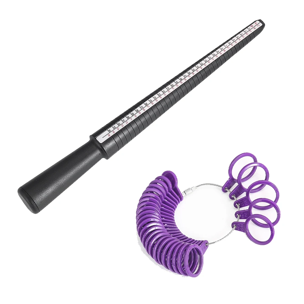 Plastic Circular Rings Ring Sizers Stick US Standard Scale Jewelry DIY Making Accessories Multi-Purpose Finger Measuring Tool