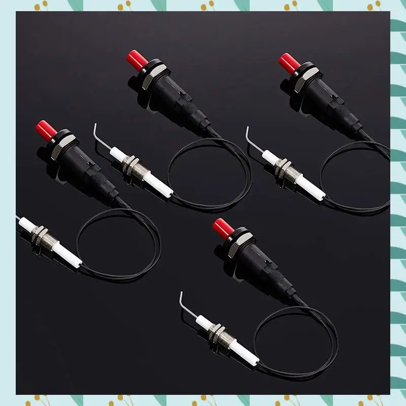 

A71P 8 Pieces Propane Push-Type Piezo Igniter Kit With Threaded Electrode Ignition Plug Wire 30 Cm For Gas Grill