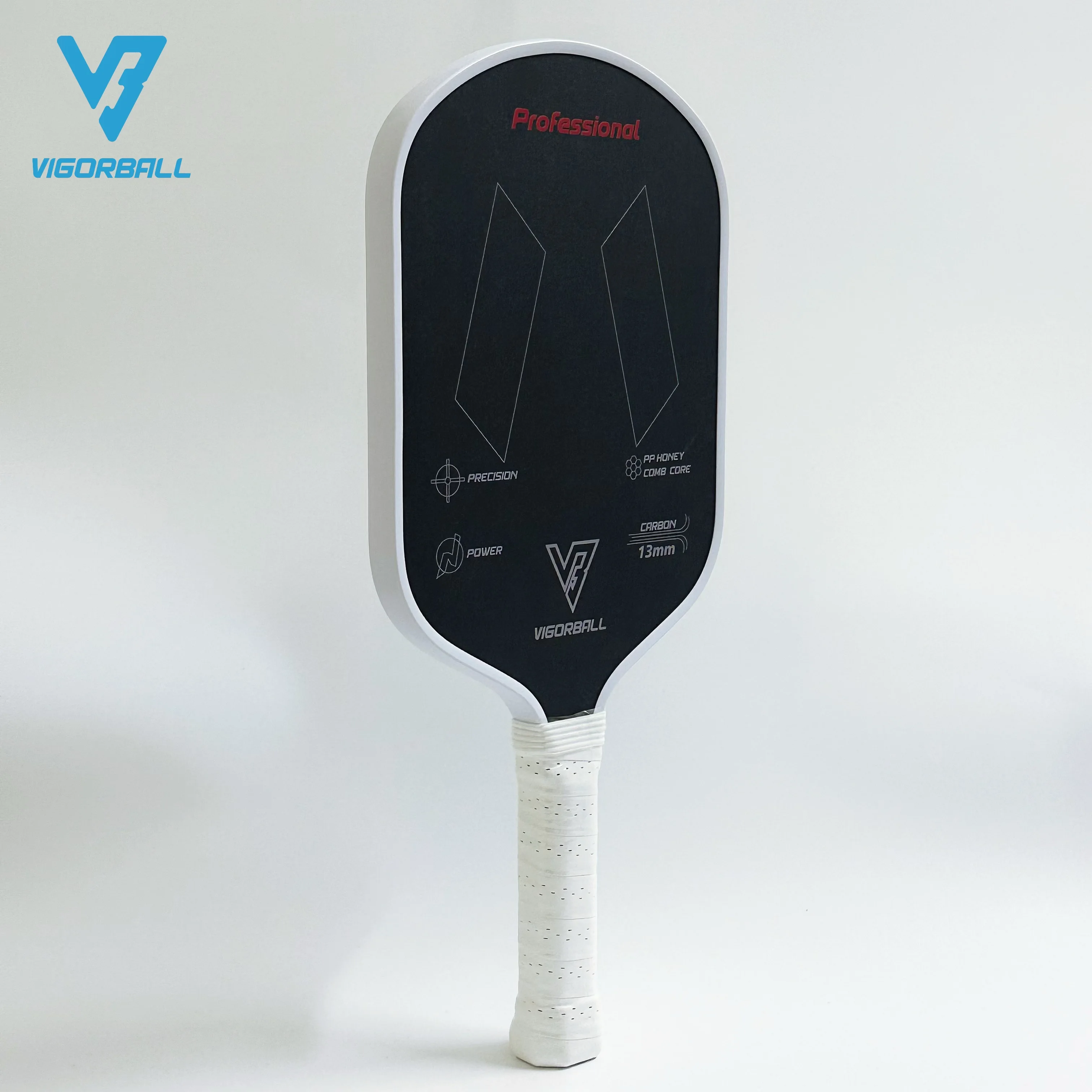 

VIGORBALL Pickleball Paddle Frosted 3K Carbon Fiber Surface 13MM PP Honeycomb Core Offensive Paddle Enhanced Control& Power&Spin