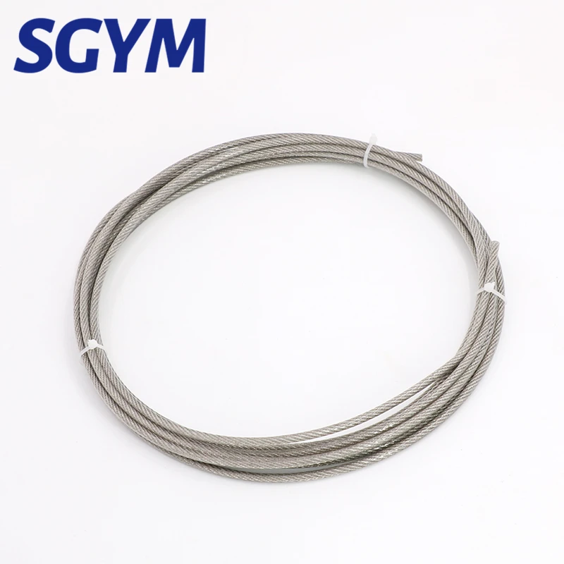 20/30/50Meter Wire Rope PVC Transparent Coated Cable 304 Stainless Steel rope Soft Clothesline Diameter 1.5mm 2mm 3mm 4mm