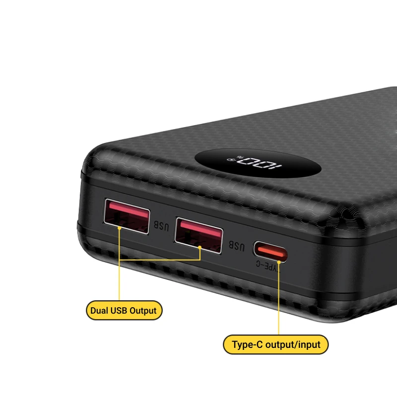 6x18650 Battery Holder 10W Fast Charging Digital Display DIY Mobile Power Case Dual USB Type C Wireless Charging Power Case image 6